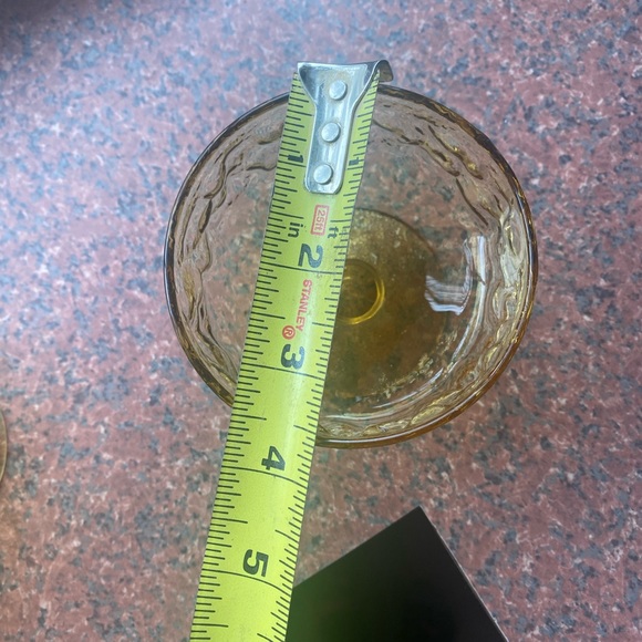 Mid century modern amber goblets. Set of 6. - Picture 7 of 7